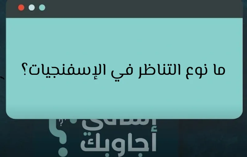 ما نوع التناظر في الإسفنجيات؟