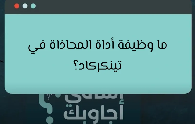ما وظيفة أداة المحاذاة في تينكركاد؟