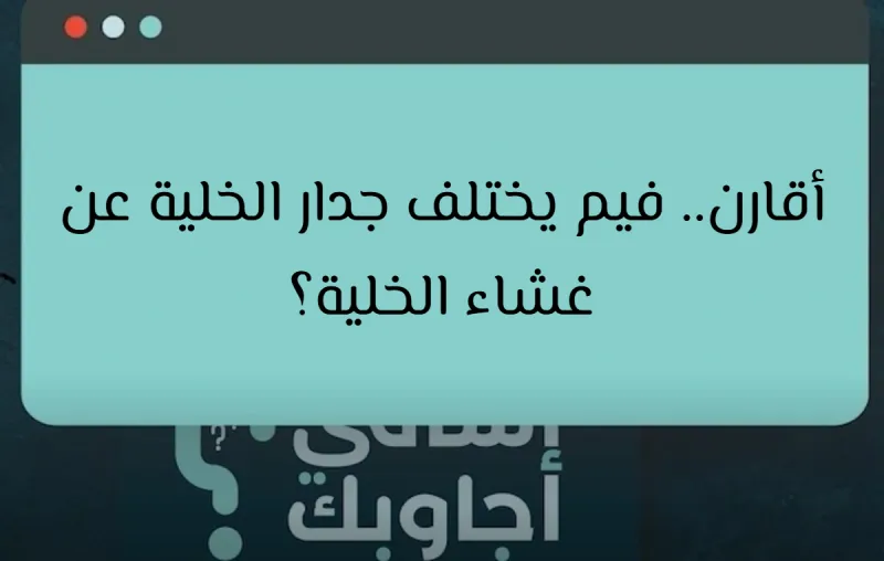 أقارن.. فيم يختلف جدار الخلية عن غشاء الخلية؟