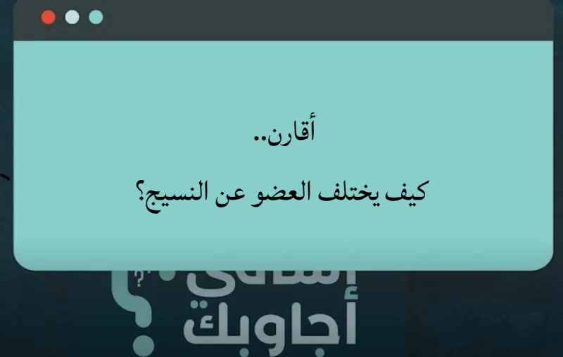 أقارن.. كيف يختلف العضو عن النسيج؟